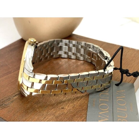 Bulova Women's Watch 98P201 Quartz Diamond Mother of Pearl Dial Two Tone… - Picture 8 of 13